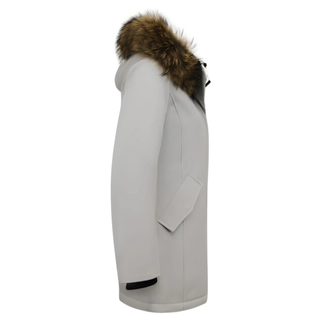 Matogla Winterjas met echte bontkraag slim fit 0681-BR-BONT large