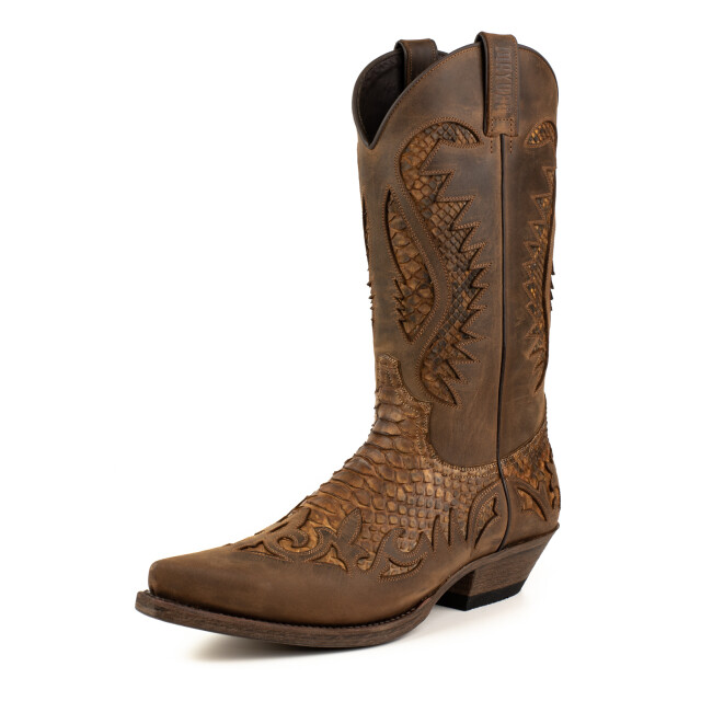 Mayura Boots Cowboy laarzen 1935-milanelo zamora/ natural DESERT-2567 CRAZY OLD SADALE / PYTHON TIERRA large