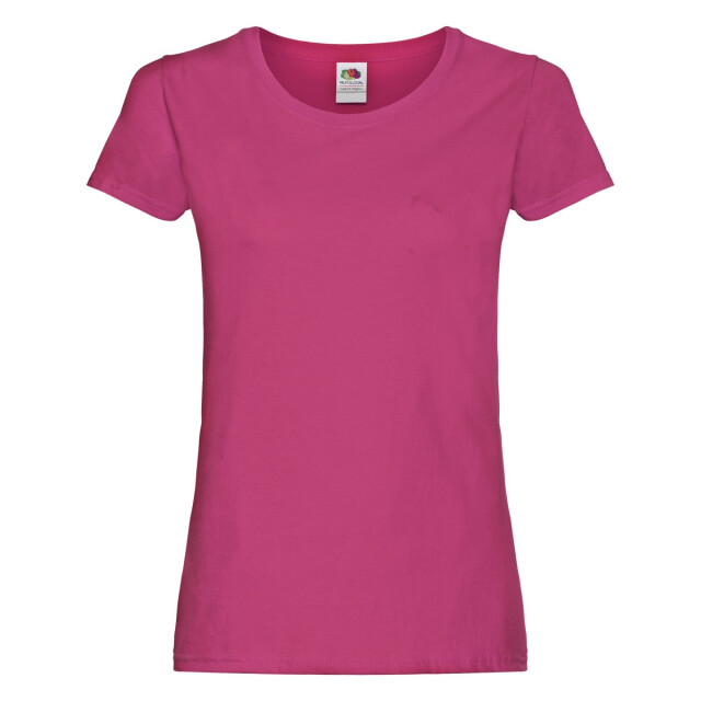 Fruit of the Loom Dames origineel katoenen t-shirt UTLT1836_fuchsia large