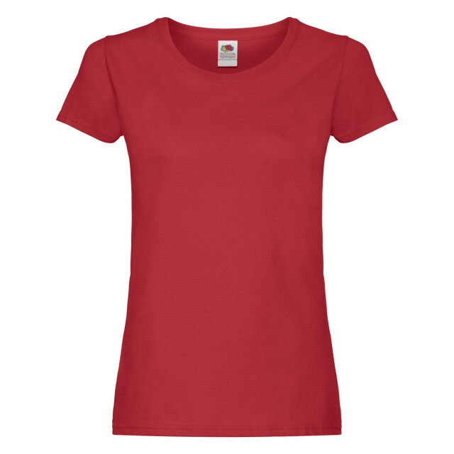 Fruit of the Loom Dames origineel katoenen t-shirt UTLT1836_red large
