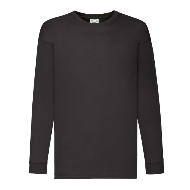 Fruit of the Loom Kinder/kids valueweight t-shirt met lange mouwen UTLT1785_black large