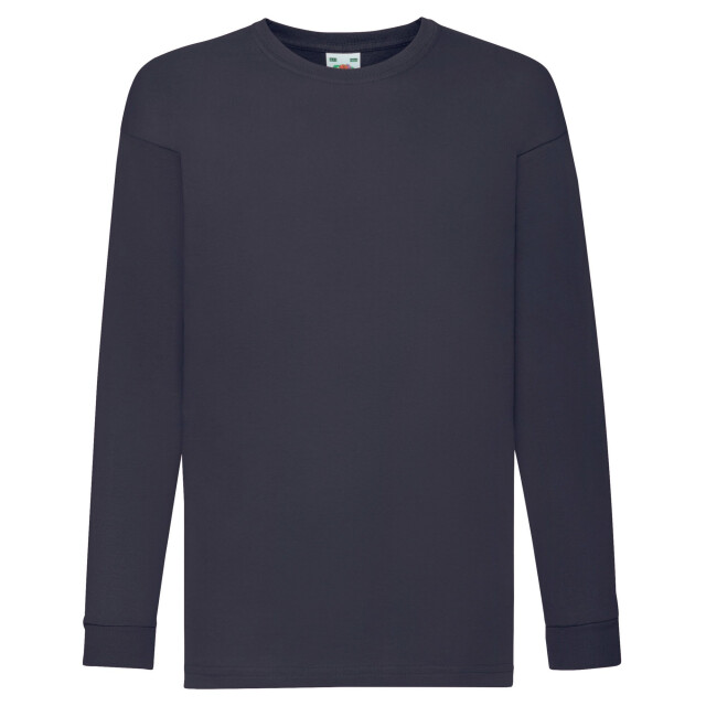 Fruit of the Loom Kinder/kids valueweight t-shirt met lange mouwen UTLT1785_deepnavy large
