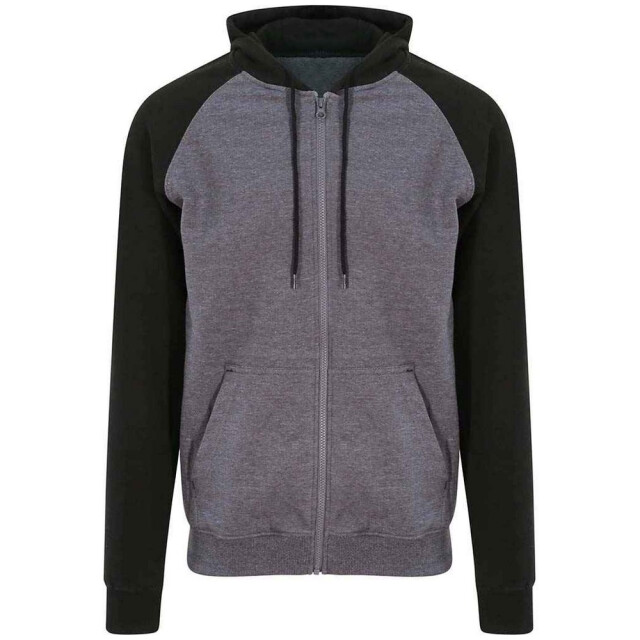 Awdis Unisex volwassene just hoods baseball hoodie UTLT1721_charcoal large