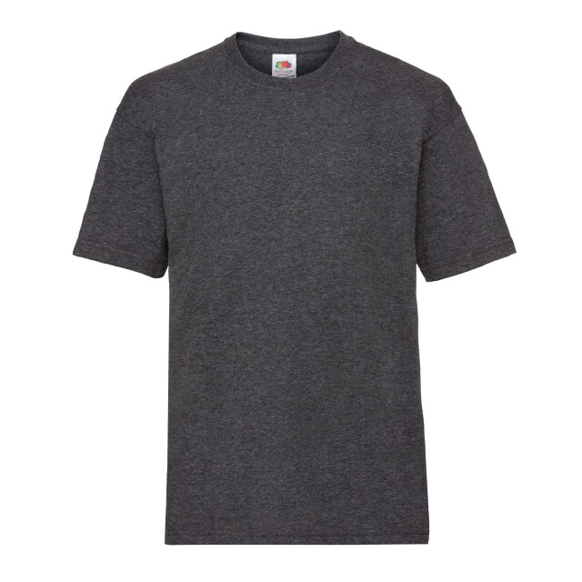 Fruit of the Loom Kinder/kinder t-shirt van katoen met waardevol gewicht UTLT1724_darkgreyheather large