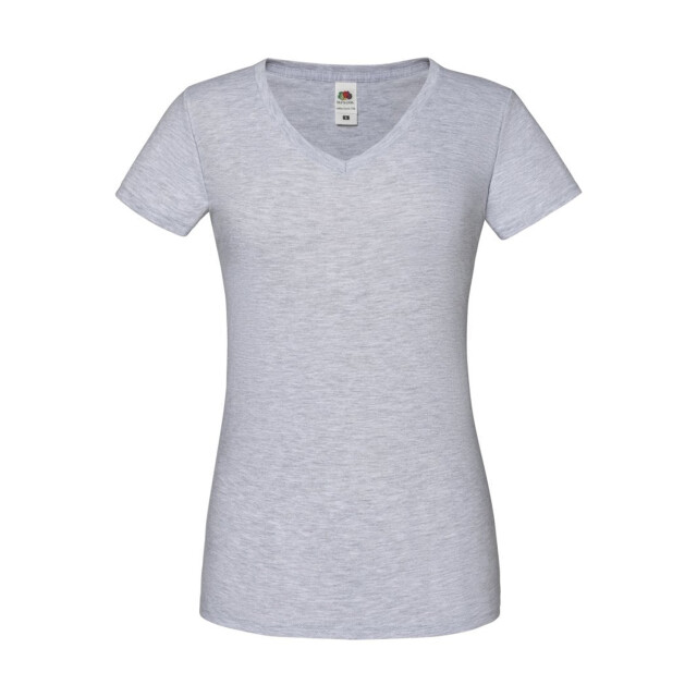 Fruit of the Loom Dames iconic 150 v hals t-shirt UTLT1746_heathergrey large