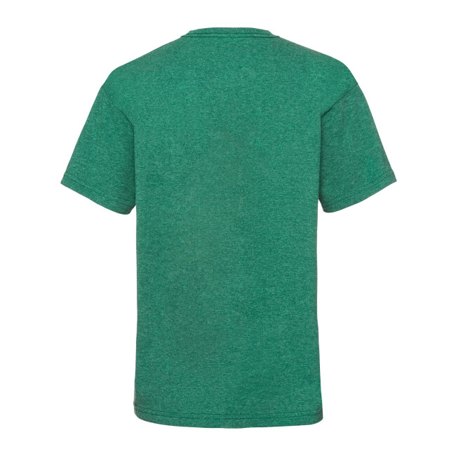 Fruit of the Loom Kinder/kinder t-shirt van katoen met waardevol gewicht UTLT1724_retroheathergreen large