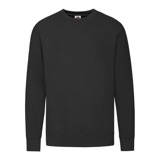 Fruit of the Loom Uniseks lichtgewicht sweatshirt met inzet voor volwassenen UTLT1718_black large