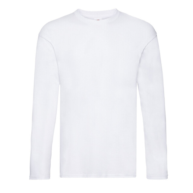 Fruit of the Loom Unisex original effen t-shirt met lange mouwen voor volwassenen UTLT1693_white large