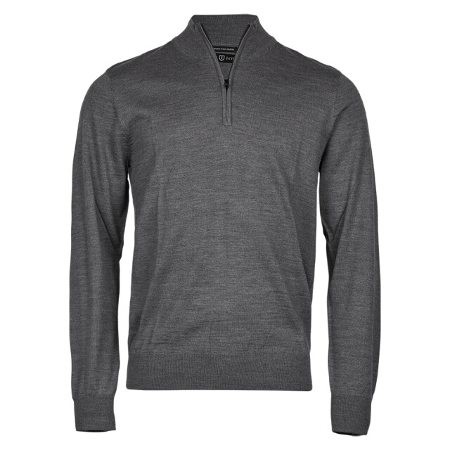 Tee Jays Heren pullover met halve rits UTLT1637_greymelange large