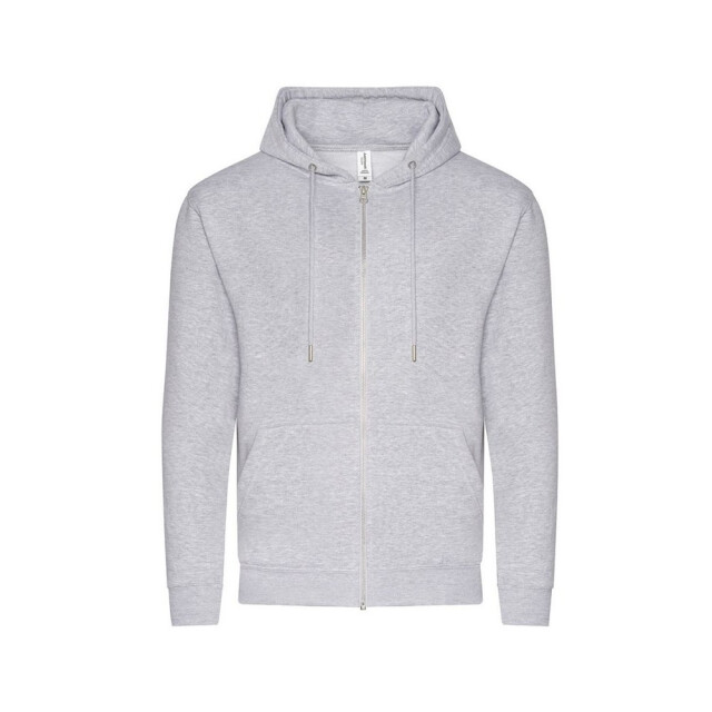 Awdis Unisex adult heather organic full zip hoodie UTLT1592_heathergrey large