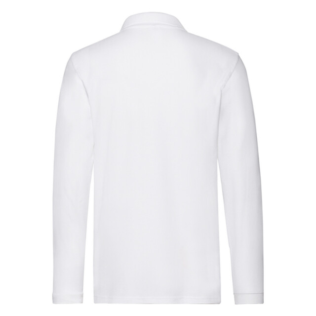 Fruit of the Loom Heren premium poloshirt met lange mouwen UTLT1617_white large
