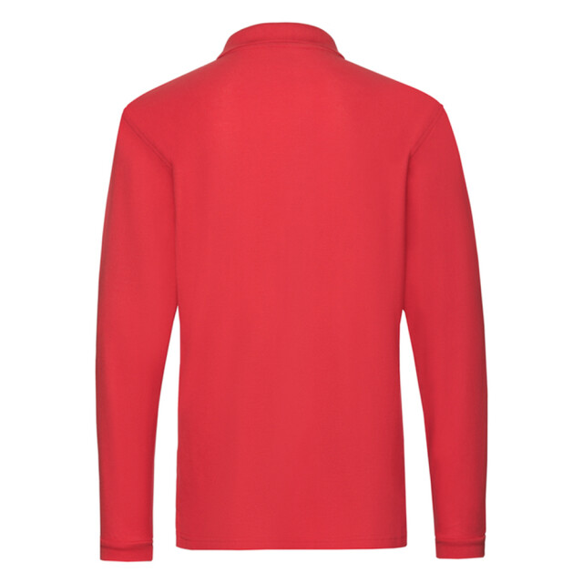Fruit of the Loom Heren premium poloshirt met lange mouwen UTLT1617_red large