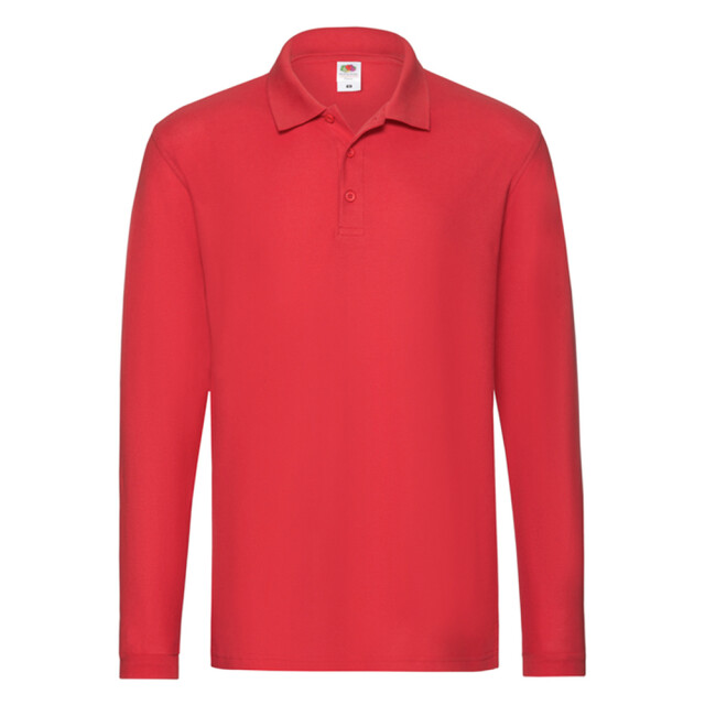 Fruit of the Loom Heren premium poloshirt met lange mouwen UTLT1617_red large
