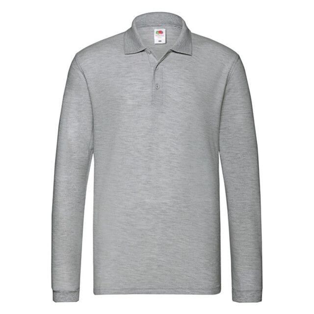 Fruit of the Loom Heren premium poloshirt met lange mouwen UTLT1617_athleticheather large