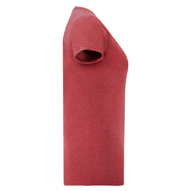 Fruit of the Loom Dames iconic heather t-shirt UTLT1500_heatherred large