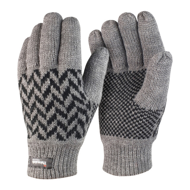 Result Volwassen uniseks handschoenen met thinsulate-patroon UTLT1002_grey large