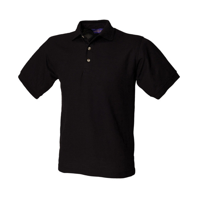 Henbury Heren ultimate piqué poloshirt UTLT1018_black large