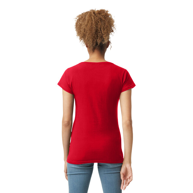 Gildan Dames softstyle v hals t-shirt UTLT1513_red large
