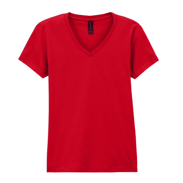 Gildan Dames softstyle v hals t-shirt UTLT1513_red large