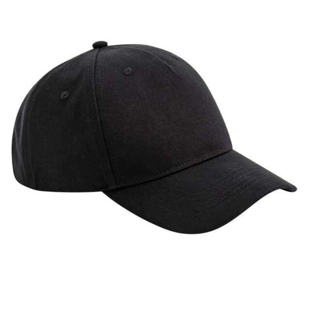 Beechfield Earthaware classic 6 panel organic cotton sandwich peak baseball cap UTLT962_black large