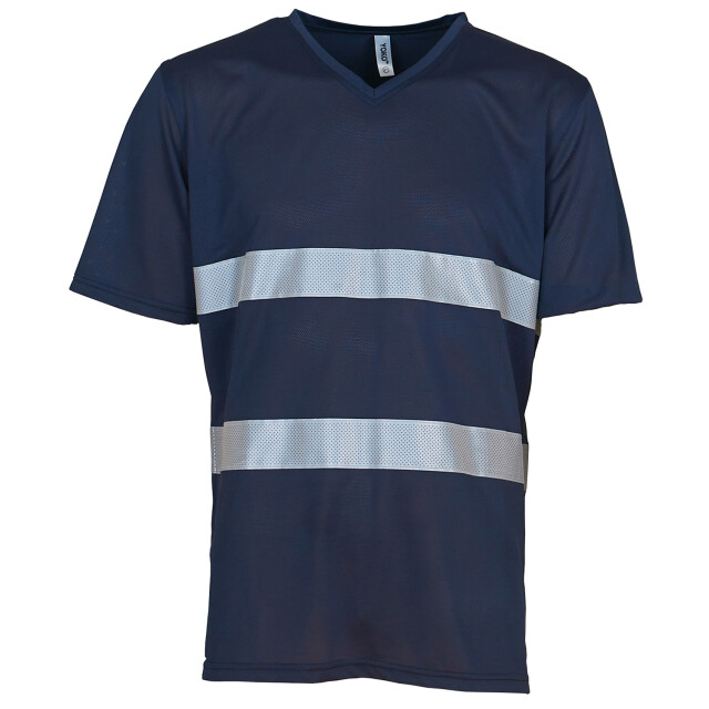 Yoko Unisex volwassenen hi-vis v hals veiligheid t-shirt UTLT5762_navy large