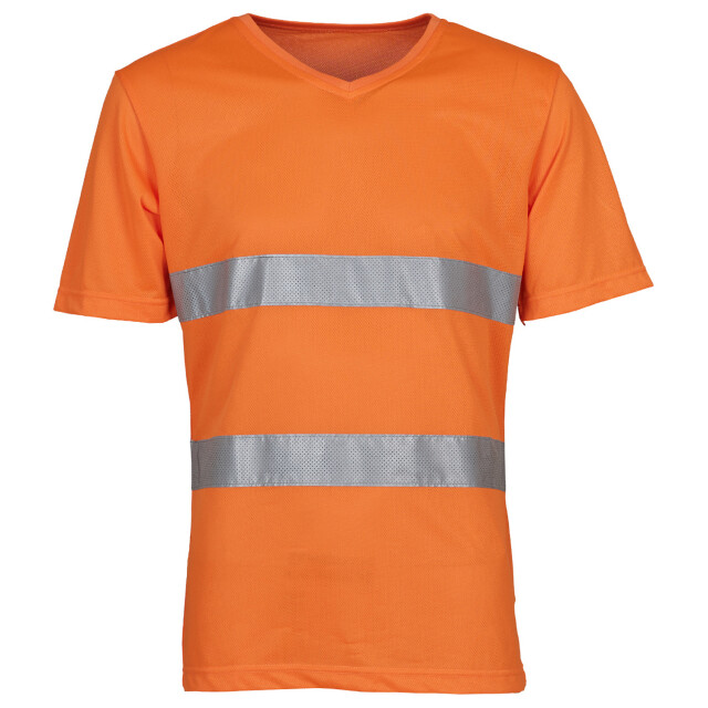 Yoko Unisex volwassenen hi-vis v hals veiligheid t-shirt UTLT5762_orange large