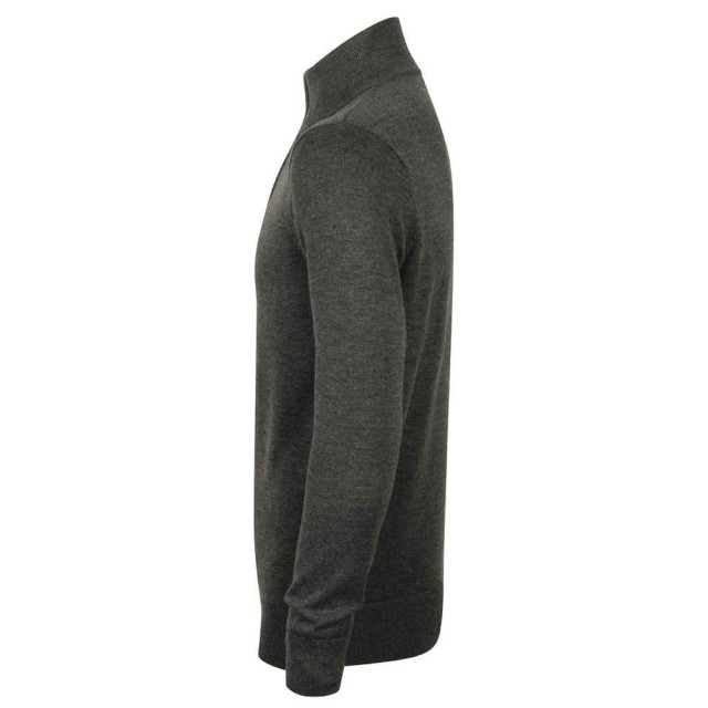 Henbury Trui met kwart rits voor heren UTLT5714_greymarl large