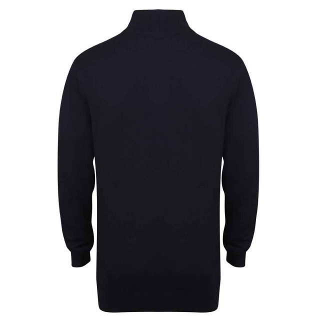 Henbury Trui met kwart rits voor heren UTLT5714_navy large