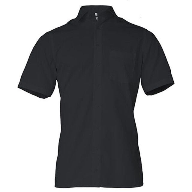 Marvelis Heren poplin comfort overhemd met korte mouwen UTLT5758_black large