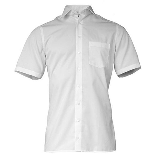 Marvelis Heren poplin comfort overhemd met korte mouwen UTLT5758_white large