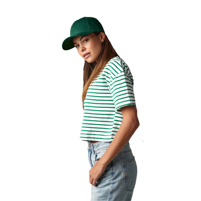 Beechfield Earthaware classic 6 panel organic cotton sandwich peak baseball cap UTLT962_bottlegreen large
