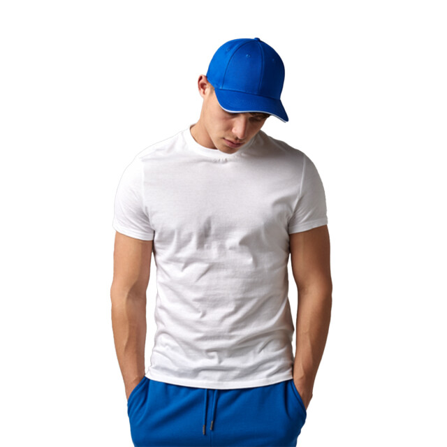Beechfield Earthaware classic 6 panel organic cotton sandwich peak baseball cap UTLT962_brightroyal large