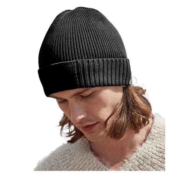 Beechfield Organic cotton engineered patch muts UTLT964_black large
