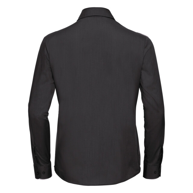 Russell Athletic Dames klassiek polycotton easy-care shirt met lange mouwen UTLT4383_black large