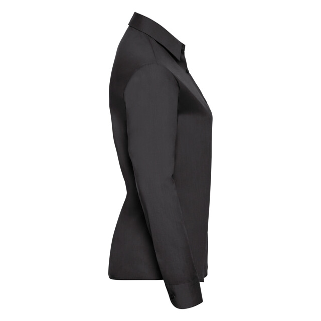 Russell Athletic Dames klassiek polycotton easy-care shirt met lange mouwen UTLT4383_black large