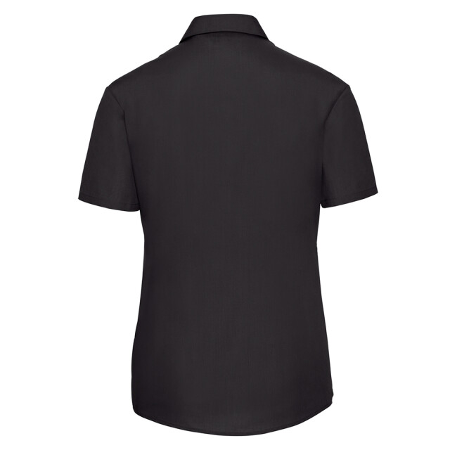 Russell Athletic Dames klassiek polycotton easy-care overhemd met korte mouwen UTLT4386_black large