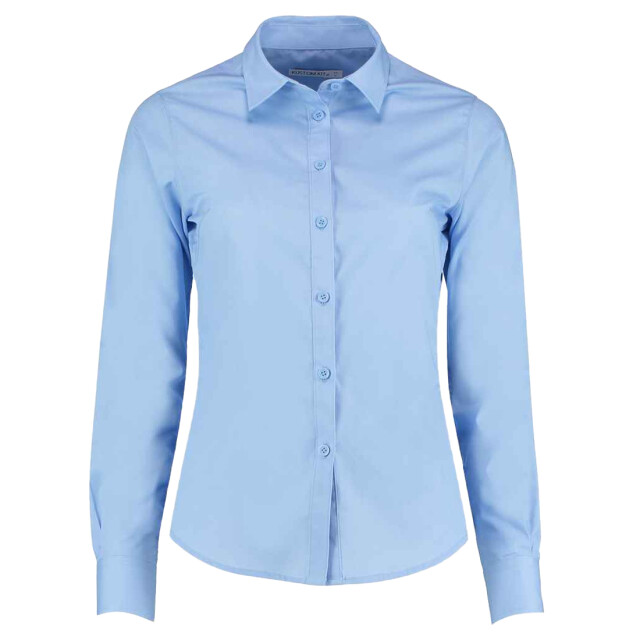 Kustom Kit Dames poplin getailleerde overhemd met lange mouwen UTLT4329_lightblue large