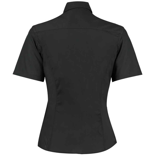Kustom Kit Dames getailleerde business shirt met korte mouwen UTLT4164_black large