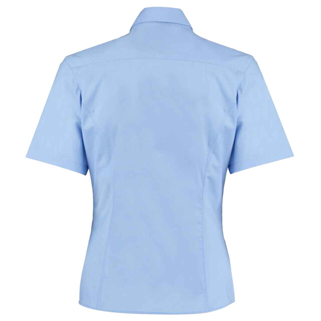 Kustom Kit Dames getailleerde business shirt met korte mouwen UTLT4164_lightblue large