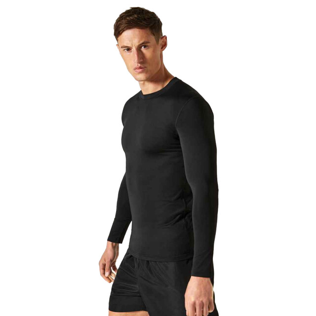 Kustom Kit Heren warmtex base layer top met lange mouwen UTLT4244_black large