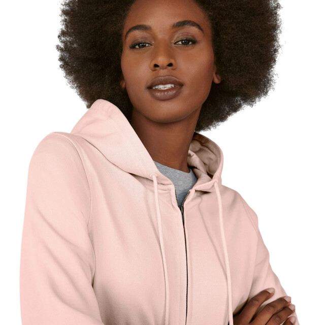 B and C Unisex inspire hoodie met rits voor volwassenen UTLT2850_softrose large