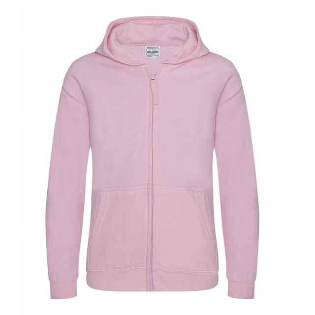 Awdis Kinder/kids hoodie met rits UTLT2844_babypink large