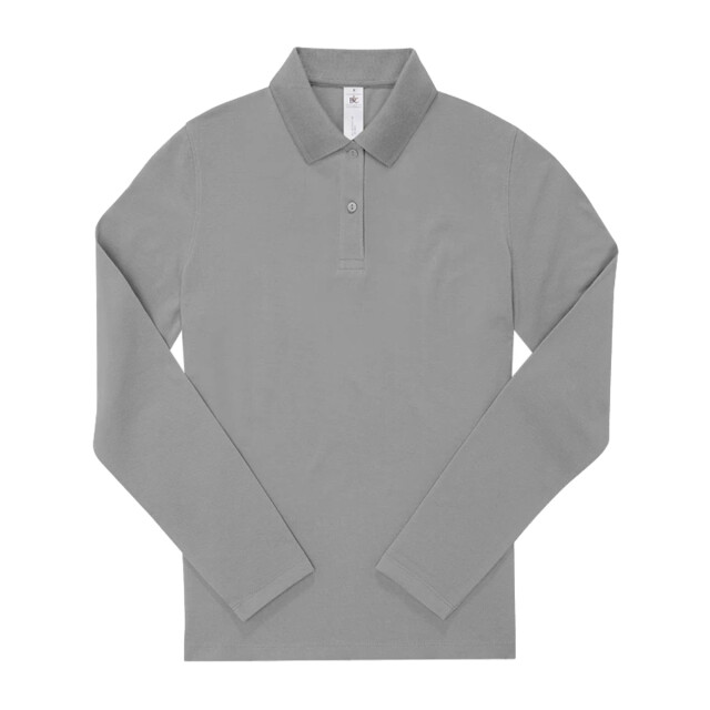 B and C Dames my polo 180 heather shirt met lange mouwen UTLT2673_sportsgrey large
