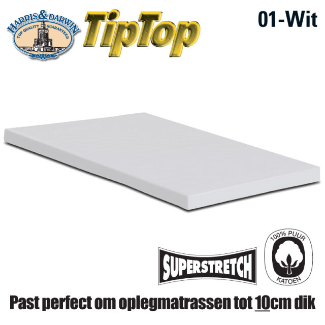 Harris & Darwin H&d topper hoeslaken 100% jersey katoen 200x200 cm tot 15cm matrasdikte - 3060029 large