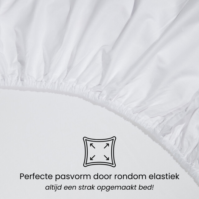 Superieur Hoeslaken 160x210/220 cm - 100% katoen 3059910 large
