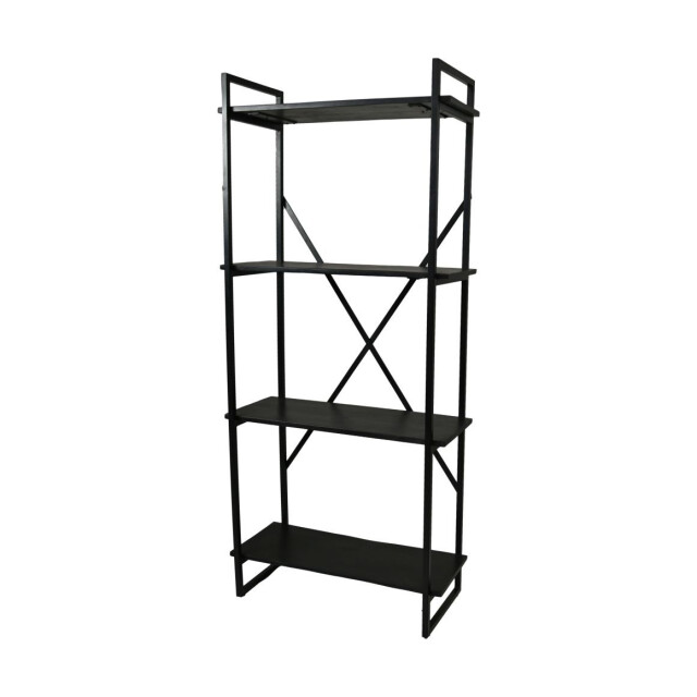 HSM Collection -stellingkast 4 planken-80x35x180--mango/metaal 2922612 large