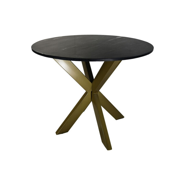 HSM Collection -ronde eettafel marmer-90x90x76-/goud-marmer/metaal 2923866 large