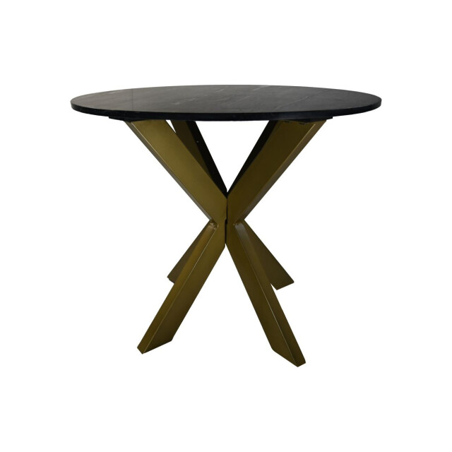 HSM Collection -ronde eettafel marmer-90x90x76-/goud-marmer/metaal 2923866 large