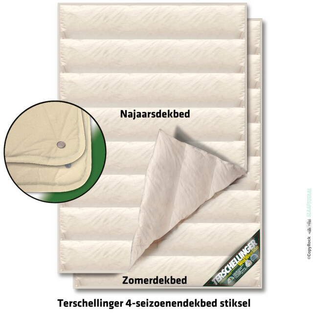 Terschellinger Wolweelde Terschellinger | luxe 4-seizoenen 100% iws zuiver scheer wollen dekbed| zomer én 3059719 large