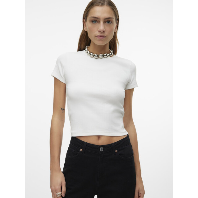 Vero Moda vmchloe ss short top ga jrs noos 10306894 snow white 06011.112.0137 large